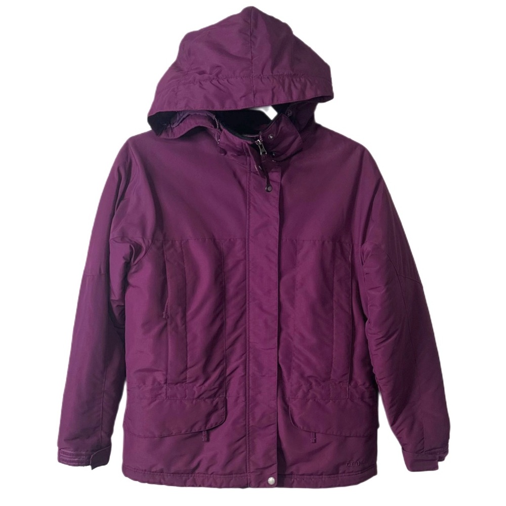 LL Bean Women's Primaloft Insulated Puffer Ski Winter Jacket Purple Sz‎ SP